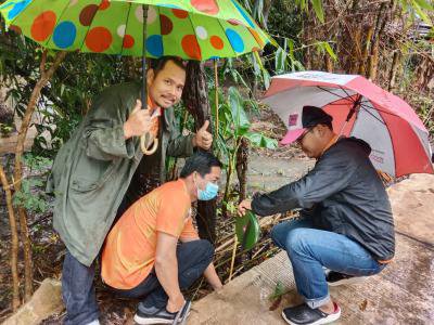 ตรวจงานก่อสร้างถนน คสล.บ้านโนนแดง ซอยพาดไพบูลย์ หมู่ 1