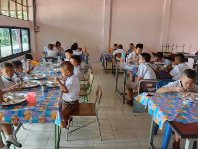 คณะกรรมการชุดที่ 4 ตรวจโครงการอาหารกลางวัน ศพด.อบต.ภูหลวง (บ้านหลุมเงิน) และโรงเรียนบ้านหลุมเงิน