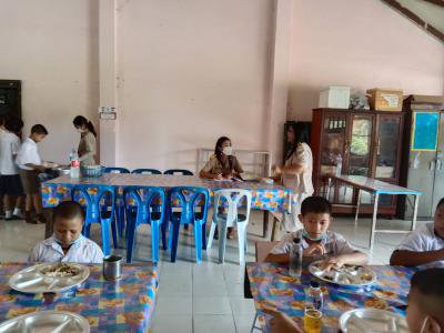 คณะกรรมการชุดที่ 4 ตรวจโครงการอาหารกลางวัน ศพด.อบต.ภูหลวง (บ้านหลุมเงิน) และโรงเรียนบ้านหลุมเงิน