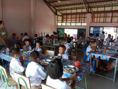 คณะกรรมการชุดที่ 4 ตรวจโครงการอาหารกลางวัน ศพด.อบต.ภูหลวง (บ้านหลุมเงิน) และโรงเรียนบ้านหลุมเงิน