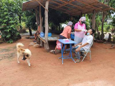 ตรวจโควิด-19  กลุ่มเสี่ยงบ้านหนองนกเขียน