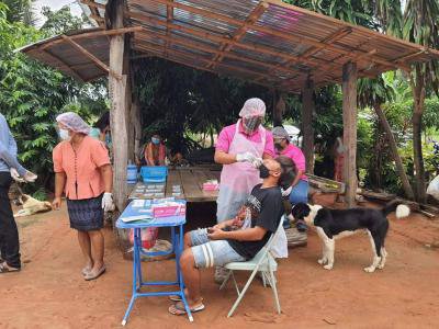 ตรวจโควิด-19  กลุ่มเสี่ยงบ้านหนองนกเขียน