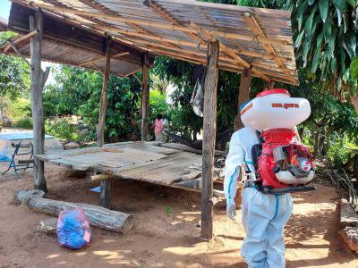 ตรวจคัดกรองโควิด-19 บ้านหนองนกเขียน หมู่ 10