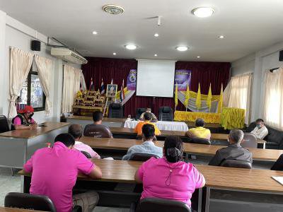 ประชุมซักซ้อมการปฏิบัติหน้าที่จุดกักตัวฯ