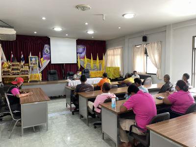 ประชุมซักซ้อมการปฏิบัติหน้าที่จุดกักตัวฯ