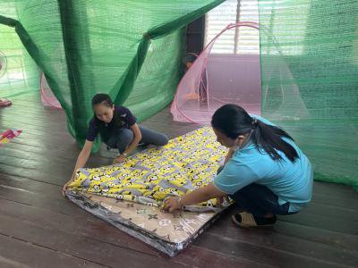 จัดเตรียมสถานที่กักตัวโควิด-19 ณ วัดปอแดง