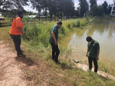 สำรวจแหล่งน้ำในการทำน้ำประปา บ้านหนองหว้าฯ