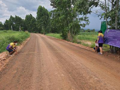 ตรวจรับจ้างก่อสร้างถนนหินคลุก (ซอยหนองนกทา) หมู่ 10