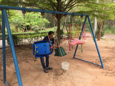 ทำความสะอาด ศพด.อบต.ภูหลวง (บ้านหลุมเงิน)