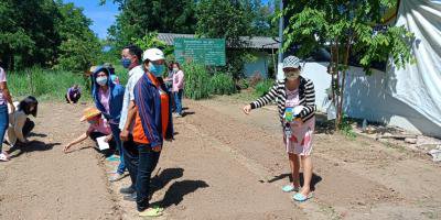 ปลูกผักสวนครัว ตามโครงการสนับสนุนขับเคลื่อนหมู่บ้านตามหลักปรัชญาเศรษฐกิจพอเพียงฯ
