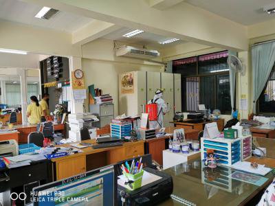 อบต.ภูหลวง ทำความสะอาดเพื่อป้องกันการแพร่ระบาดของโรคติดเชื้อไวรัสโคโรนา 2019