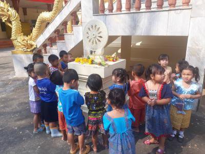 ศูนย์เด็กฯ ทำบุญวันมาฆบูชา