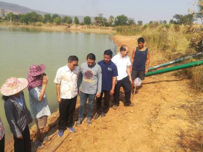 นายอำเภอปักธงชัย ตรวจเยี่ยมจุดสูบน้ำฯ