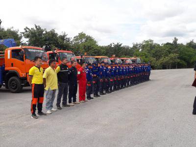 งานป้องกันฯ ร่วมเช็คกำลังพลและปล่อยแถวบรรเทาภัยแล้งฯ