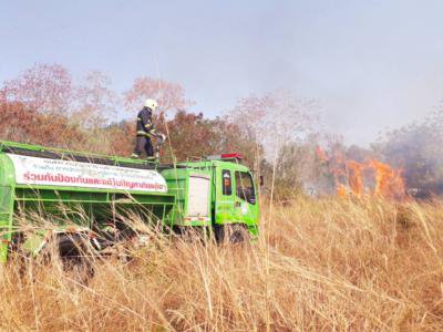 งานป้องกันฯ ออกระงับเหตุเพลิงไหม้