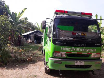 งานป้องกันฯ ออกส่งน้ำให้แก่ชาวบ้านฯ เพื่อบรรเทาความเดือดร้อนเบื้องต้น
