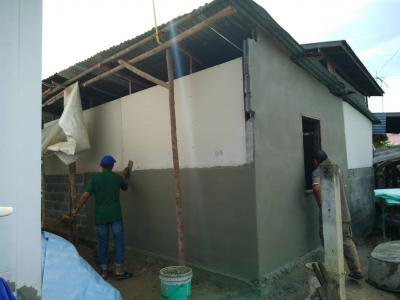 อบต.ก่อสร้างบ้านคนพิการ ม.4 บ้านปอแดง