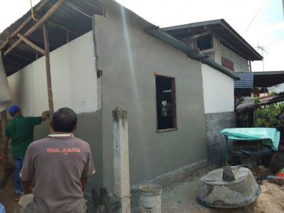 อบต.ก่อสร้างบ้านคนพิการ ม.4 บ้านปอแดง