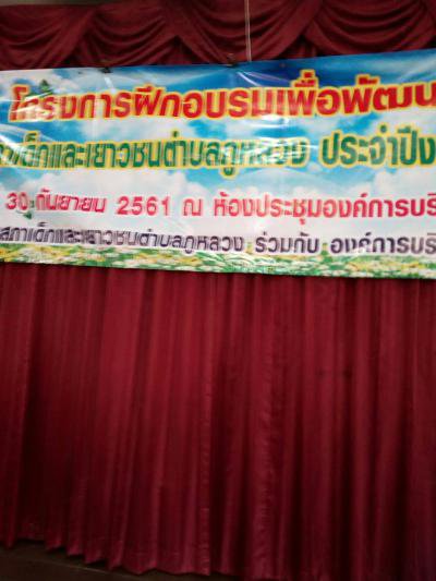 โครงการฝึกอบรมเพื่อพัฒนาศักยภาพแกนนำสภาเด็กฯ