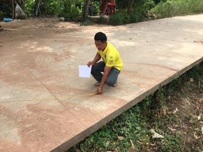 กองช่างตรวจสอบพื้นที่ บ้านห้วยแก้ว