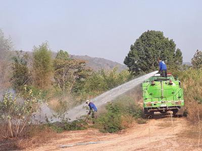 งานป้องกันฯ ออกระงับเหตุเพลิงไหม้