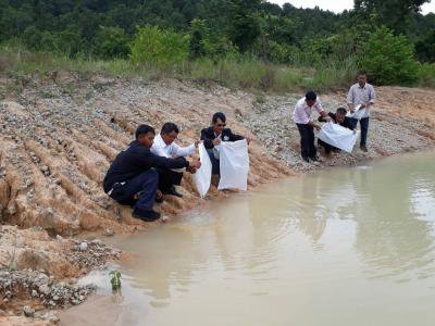 ปล่อยปลาสระน้ำสาธารณะพื้นที่ อบต.ภูหลวง
