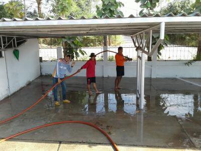 เตรียมสถานที่จัดตั้งจุดบริการประชาชนฯ