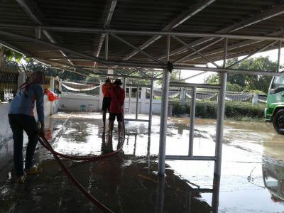 เตรียมสถานที่จัดตั้งจุดบริการประชาชนฯ