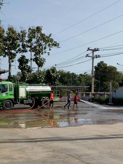 เตรียมสถานที่จัดตั้งจุดบริการประชาชนฯ