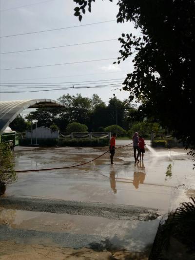 เตรียมสถานที่จัดตั้งจุดบริการประชาชนฯ