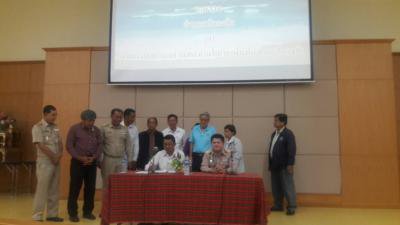 นายก,ปลัด เข้าร่วมประชุมการจัดทำบันทึกข้อตกลงฯ จัดการขยะมูลฝอย