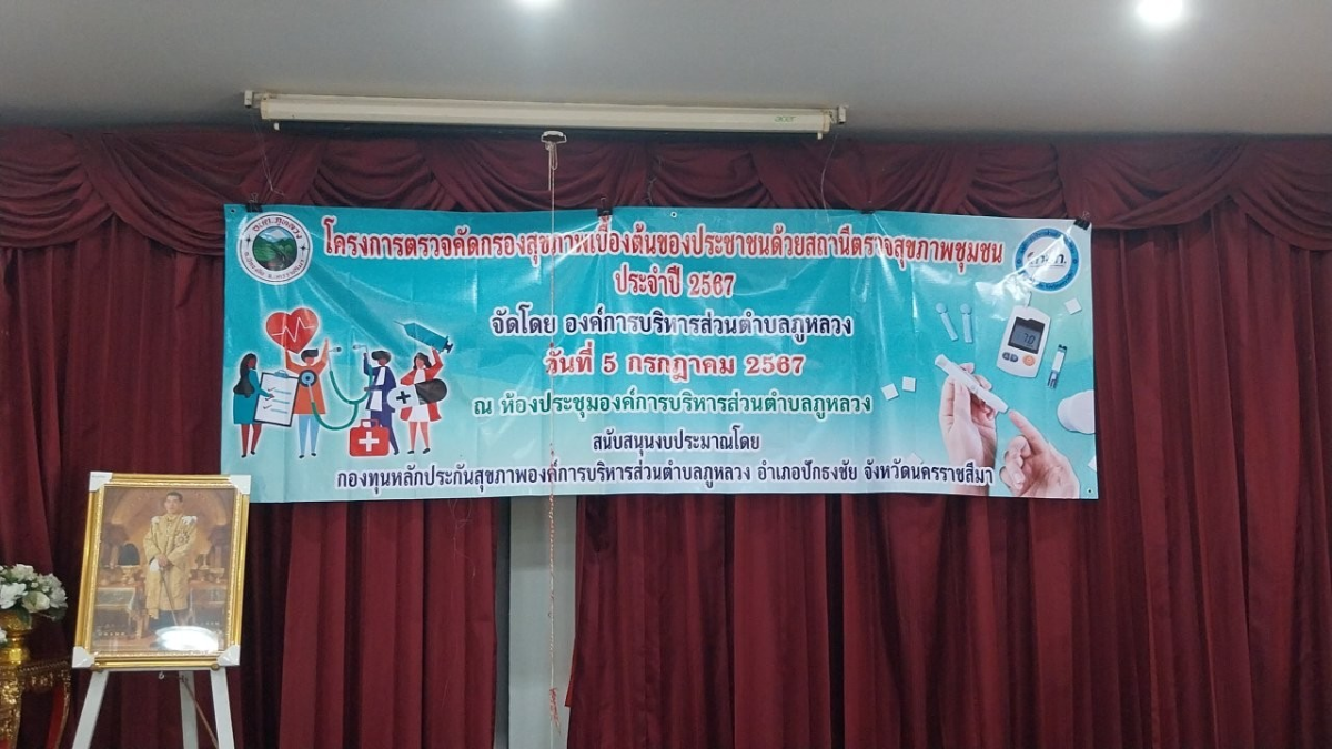 โครงการตรวจคัดกรองสุขภาพเบื้องต้นของประชาชนด้วยสถานีตรวจสุขภาพชุมชน ประจำปี พ.ศ.2567