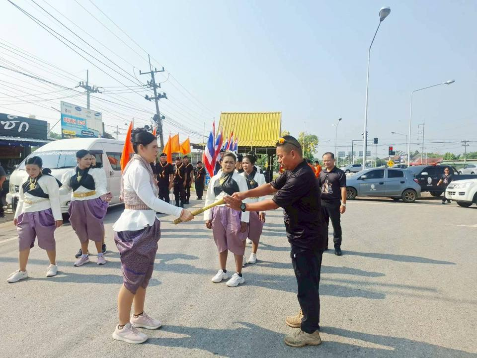 พิธีรับมอบคบไฟและวิ่งคบไฟ ในพิธีเปิดงานฉลองวันแห่งชัยชนะของท้าวสุรนารี ประจำปี 2569