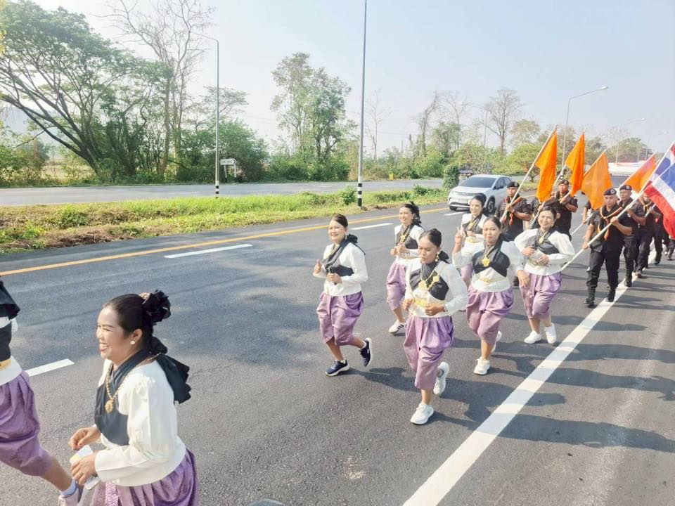 พิธีรับมอบคบไฟและวิ่งคบไฟ ในพิธีเปิดงานฉลองวันแห่งชัยชนะของท้าวสุรนารี ประจำปี 2569